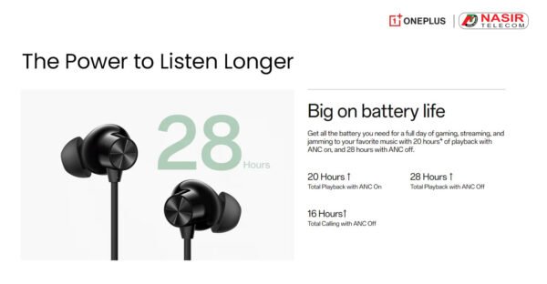 OnePlus Bullets Wireless Z2 ANC Bluetooth Neckband -45dB ANC - Image 4
