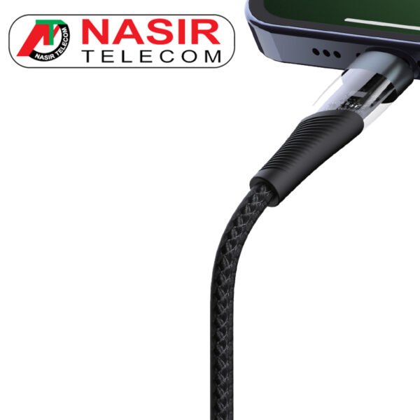 C03 6A Type C to Lighting Braided Cable Nasir Telecom With 1 Year Warranty - Image 3
